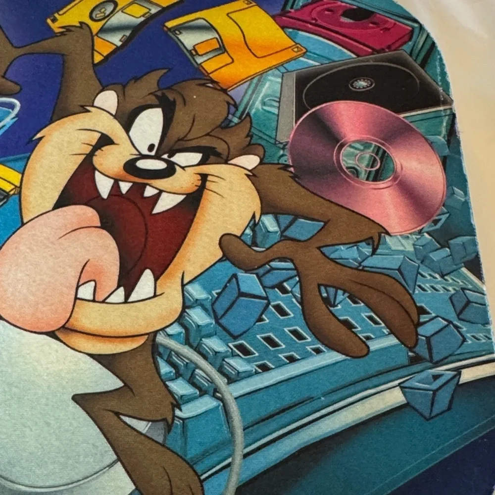 ★ Vintage 1999 Taz Mouse Pad Warner Bros Looney Tunes Desk Accessory
